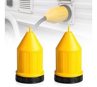 Cubierta de repuesto para cable de alimentación RV Shore, funda impermeable para extremo de enchufe hembra de bloqueo giratorio, resistente a la intemperie para caravana, remolque marino, paquete de 2