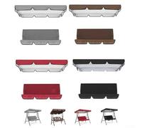 Cubierta de repuesto para columpio de patio al aire libre, juego protector impermeable para muebles de jardín, sombra superior de 2 a 3 plazas (142 x 120 x 18 cm, gris)