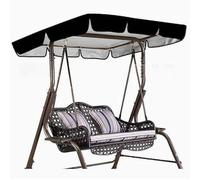 Cubierta de Repuesto para Hamaca, Tapa del reemplazo toldo oscilación for tamaños múltiples Multicolores de la Prenda Impermeable 210D Silla(Black,142 * 120 * 18cm)