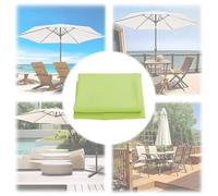 Cubierta de repuesto para sombrilla de patio de 6/8 varillas de 200/270/300 cm, tela redonda con protección UV para parasol de jardín, color verde hierba, tamaño 2,7 m
