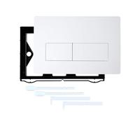 Cubierta de repuesto para tanques de inodoro con panel de botón de tanque de agua, placa de lavado de inodoro moderna