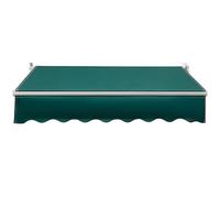 Cubierta de Repuesto para Toldo Extensible, Lona 380g/m² Impermeable Anti-UV (Sin Marco), 300x200cm, 300x250cm, 400x300cm, Tela de Recambio para Techo Protección Solar(Verde oscuro,450x350cm)