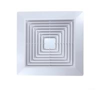 Cubierta de repuesto para ventilador de escape de baño, rejilla de plástico blanco con clips de resorte, se adapta a rejillas de ventilación cuadradas de techo de pared de 245 mm (245 x 245 mm)