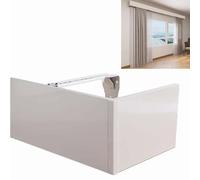 Cubierta de riel de cortina de aluminio, montaje en pared, 2. Longitud de cenefa de tela opaca, solución de decoración del hogar, oculta barras de cortina, fácil instalación, diseño elegante