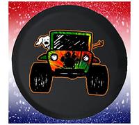 Cubierta De Rueda De Neumático De Repuesto Descarga De Ondas con Estampado De Patas Tue Dye Ajustable Funda para Neumáticos Impermeable Funda For Rueda De Repuesto para Camión Caravana Vehículos L