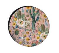 Cubierta De Rueda De Neumático De Repuesto Patrón De Cactus Guisante Impermeable Cubierta Neumático Ajustable Funda For Rueda De Repuesto para Camión Rueda De Repuesto SUV XL