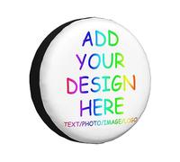 Cubierta de Rueda de Repuesto Personalizada Cubierta de Rueda de Rueda Personalizada Agregue su Propio Logotipo de Texto de Foto Protectores de Cubierta de Rueda de Repuesto Impermeables a Prueba