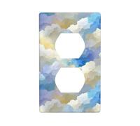 Cubierta de salida con textura abstracta similar a una nube, cubierta decorativa para interruptor de luz, 1 banda, placa de pared para cocina, baño, tamaño 7 x 11,4 cm