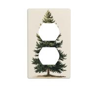 Cubierta de salida de abeto botánico vintage para interruptor de luz, 1 banda, placa de pared para cocina, baño, tamaño 7 x 11,4 cm