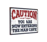 Cubierta de salida de chef ¡Precaución! You Are Now Entering The Man Cave - Placa decorativa para interruptor de triple interruptor