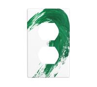 Cubierta de salida de onda abstracta verde salvia, cubierta decorativa para interruptor de luz, placa de pared para cocina o baño, tamaño 7 x 11,4 cm