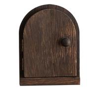 Cubierta de salida de puerta de hadas, cubiertas de madera para decoración de pared, protector de placa de interruptor de madera quemada hecha a mano añade encanto a la sala de estar, dormitorio, c