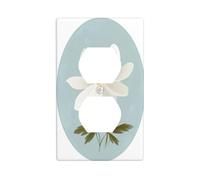 Cubierta de salida minimalista de anémona de madera para interruptor de luz, cubierta decorativa de 1 banda, placa de pared para cocina, baño, tamaño 7 x 11,4 cm