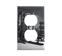 Cubierta de salida para equipo de gimnasio, placa de pared estándar estadounidense con tornillos, acero inoxidable resistente al calor y a los impactos, cubierta de enchufe dúplex de 1 banda para