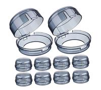 Cubierta de Seguridad para Estufa de Gas 10 Piezas PC Negro | Protección para Perilla y Mando, Uso en Cocina y Hornillos, Paquete de 10 Unidades