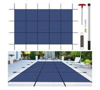 Cubierta De Seguridad para Piscinas Enterradas, Malla Sólida De Alta Resistencia, Cubierta De Seguridad Duradera para Piscinas Enterradas.(Blue,Dia 7.3m(24ft))