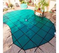 Cubierta de Seguridad para Piscinas, fácil de Poner y Quitar, para Piscinas enterradas. Protector de Malla para Todo el año con Anclajes de latón, Ideal para Invierno y Verano (diámetro de 2