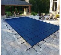 Cubierta de seguridad premium para piscinas elevadas/enterradas, red retráctil extra larga de 2 a 7 m, protección de seguridad infantil, cubierta de alberca de invierno para piscinas rectangulares