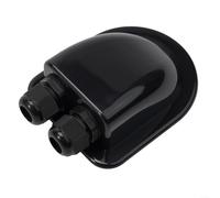Cubierta de sellado de entrada de cable ABS para paneles solares en para techos de caravanas y barcos que proporcionan resistencia a la intemperie y instalación sin agujeros (negro)