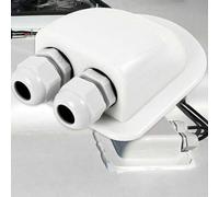 Cubierta de sellado de entrada de cable ABS para paneles solares en techos de caravanas y barcos que proporcionan resistencia a la intemperie y instalación sin agujeros (blanco)
