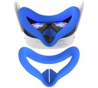 Cubierta de Silicona Facial de Fioorky Compatible Fora Meta misiones 3s, Almohadilla de Cara VR Cosco de la Cara Cubierta de máscara VR Resistente al Sudor Reemplazo de Almohadilla de cojín