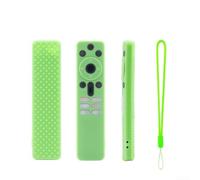 Cubierta de silicona para control remoto, funda protectora anticaída que brilla en la oscuridad para Xiaomi E85540039A40, funda de diseño hueco (verde brillante)