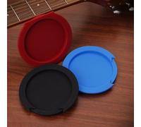 Cubierta de silicona para orificio de sonido para guitarra acústica, reducción de ruido para guitarra clásica de tamaño completo, evita silbatos no deseados e intrusión de polvo (negro, 98 mm)
