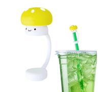 Cubierta de silicona para popote, tapas protectoras en forma de hongo para popotes, tapones de silicona para botellas de beber, cubierta de puntas para niñas