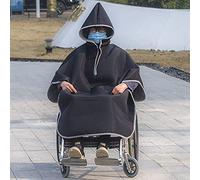 Cubierta de silla de ruedas de invierno cálida para todo el cuerpo, capa de silla de ruedas, poncho con capucha, manta térmica de viaje para clima frío