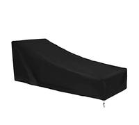 Cubierta de sillón de salón cubiertas de sillón al aire muebles de sofá de patio resistentes a la intemperie de servicio pesado, 1 pieza, (210d negro exterior forro de plata (420d negro afuera y