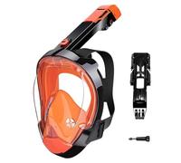 Cubierta de Snorkel de Cara Completa, Cubierta de respiración submarina, Equipo de Snorkel de Vacaciones, respiración Segura para la Nariz y, Correas de Cabeza elástica Ajustables, 28.3x18 cm, pa