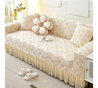 Cubierta de sofá Estirable, Protector de Muebles de cojín Lavables con Falda, Slip Slip -Slip -Slip -Slip para hogares niños y Mascotas Yellow 1seater(90-140cm)