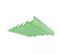 Cubierta de Sombra Ondulada, Cubierta de Sombra retráctil e Impermeable para pérgola, Kit de toldo para Patio, reemplazo para terraza o Porche Exterior, Resistente a la Lluvia, Verde Claro,