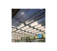 Cubierta de Sombra Wave Shade Cover, Vela de Sombra retráctil Impermeable para pérgola, toldo Exterior con protección UV y herrajes de Cable de Acero para Patio, jardín, terraza y Patio Tras