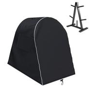 Cubierta de soporte para discos de pesas, placa de entrenamiento de fuerza, cubierta de árbol para gimnasio en casa, estante triangular para discos de pesas, a prueba de polvo, impermeable, resistente