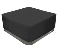 Cubierta de spa al aire libre 210D Oxford resistente a los rayos UV para jacuzzi y piscina, protección de invierno, negro, 220 x 220 x 85 cm