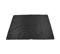 Cubierta de tambor con recubrimiento plateado, hecha de tela Oxford de 420d, cubierta de polvo de muebles plegable para uso interno al aire libre, con agujeros de gancho para (Black)