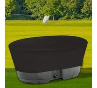 Cubierta de tanque ovalada con parte inferior elástica con tela Oxford 210D recubierta de poliuretano impermeable, cubierta de baño de hielo diseñada para proteger el agua de las hojas y el polvo (133