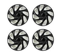 Cubierta de Tapa del Cubo Cubierta de Rue Duradera Elegante diseño aerodinámico de diseño para Camiones de Camiones de 13 pulgas ABS de Rue de Acero 4pcs