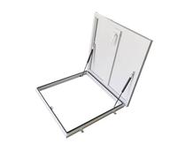Cubierta de techo de metal impermeable con cerradura antirrobo panel de acceso para ático Emerncy Exit White 45 x 45 cm / 17.7x17.7in, seguro y