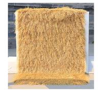 Cubierta de techo de paja artificial de 1 x 4 m, cubierta de techo de paja falsa de alta calidad para jardín, bar, cabaña, cobertizo, textura de paja realista para una auténtica estética tropical