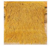 Cubierta de techo de paja sintética de 1 x 20 m de césped mexicano artificial para decoración de jardín y patio, decoración de fiesta tropical, color amarillo, resistente a la intemperie y a los rayos