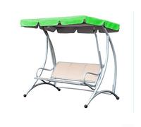 Cubierta de techo de repuesto para columpio de jardín de 3 plazas, resistente a la intemperie, tela Oxford 210D, con protección UV para patio al aire libre (verde)