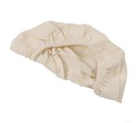 Cubierta de tela de algodón y lino blanco para fermentación de pan con forma redonda y ovalada para cesta de prueba de masa madre herramienta de hornear en casa (22 x 22 x 8 cm)