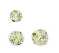 Cubierta de Tela Elástica 3 Pieces Of Food Storage Bowl Covers, Reusable Salad Dust, Cotton With Printed Patterns(Color3)