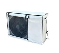 Cubierta de tela Oxford impermeable para exteriores para aire acondicionado, protector para mini unidades divididas, lluvia, nieve, protección UV, plata, 74 x 54 x 26 cm (80 x 55 x 30 cm)