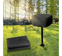 Cubierta de tela Oxford para parrillas rectangulares estilo parque, revestimiento de PVC impermeable, resistente al viento con cordón, protección para todo tipo de clima (62 x 60 (420 x 62 x 60 x 50