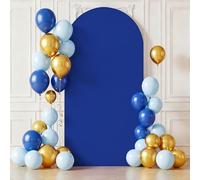 Cubierta De TelóN De Fondo De Arco De Boda,Cubierta De Arco TelóN De Fondo De Tela Redonda Decor para Estudio FotográFico,Cubierta De Soporte para Fiesta De CumpleañOs (Azul，65x150 5FT)
