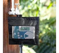 Cubierta de temporizador de riego de manguera, protector de temporizador de grifo de manguera de tela Oxford con ventana frontal transparente, protector de panel de control de dispositivo de riego al