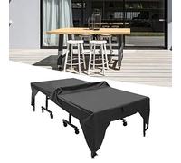 Cubierta de Tenis de Mesa Cubierta de Mesa Impermeable a Prueba de Polvo para Patio Exterior Patio Negro 280x153x73cm
